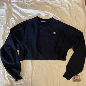 M Navy Blue Cropped Champion Crewneck - BRAND NEW!! w/ Tags